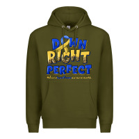 Army Green down right perfect down syndrome Premium Hoodie - Artiststas