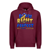 Burgundy down right perfect down syndrome Premium Hoodie - Artiststas