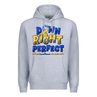 Heather Grey down right perfect down syndrome Premium Hoodie - Artiststas