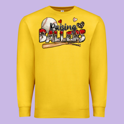 Premium Sweatshirt raising ballers baseball