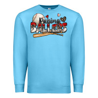 Ocean Blue raising ballers baseball Premium Sweatshirt - Zillion Design Studio