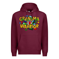 Burgundy grandma of a warrior Premium Hoodie - Artiststas