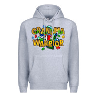 Heather Grey grandma of a warrior Premium Hoodie - Artiststas