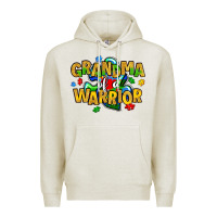Oatmeal Heather grandma of a warrior Premium Hoodie - Artiststas