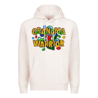 Pale Pink grandma of a warrior Premium Hoodie - Artiststas