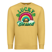 Antique Gold Lucky and blessed rainbow Premium Sweatshirt - RanaPortraitStore
