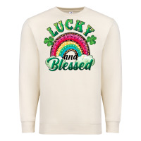 Sandshell Lucky and blessed rainbow Premium Sweatshirt - RanaPortraitStore