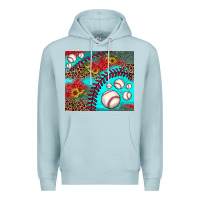 Blue Mist baseball leopard turquoise sunflower Premium Hoodie - JahusDesignShop