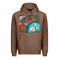 Chestnut baseball leopard turquoise sunflower Premium Hoodie - JahusDesignShop