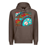 Coffee baseball leopard turquoise sunflower Premium Hoodie - JahusDesignShop