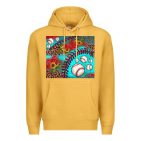 Mustard baseball leopard turquoise sunflower Premium Hoodie - JahusDesignShop
