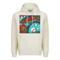 Oatmeal Heather baseball leopard turquoise sunflower Premium Hoodie - JahusDesignShop