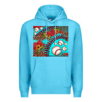 Ocean Blue baseball leopard turquoise sunflower Premium Hoodie - JahusDesignShop