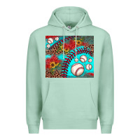 Seafoam baseball leopard turquoise sunflower Premium Hoodie - JahusDesignShop