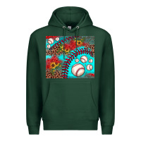 Sports Green baseball leopard turquoise sunflower Premium Hoodie - JahusDesignShop