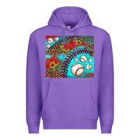Purple baseball leopard turquoise sunflower Premium Hoodie - JahusDesignShop