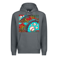 Rock baseball leopard turquoise sunflower Premium Hoodie - JahusDesignShop