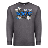 Charcoal Heather little sister biggest fan volleyball Premium Sweatshirt - Zillion Design Studio