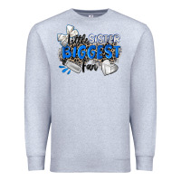 Heather Grey little sister biggest fan volleyball Premium Sweatshirt - Zillion Design Studio