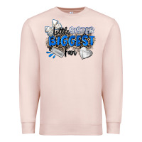 Pale Pink little sister biggest fan volleyball Premium Sweatshirt - Zillion Design Studio