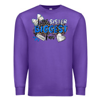 Purple little sister biggest fan volleyball Premium Sweatshirt - Zillion Design Studio