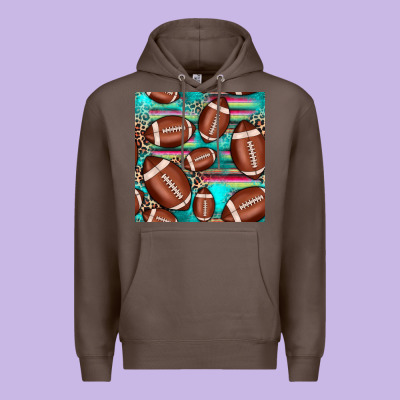 Football Leopard Turquoise Seamless Pattern Premium Hoodie Designed By Jahusdesignshop