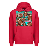 Cardinal football leopard turquoise seamless pattern Premium Hoodie - JahusDesignShop