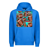 True Royal football leopard turquoise seamless pattern Premium Hoodie - JahusDesignShop