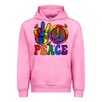Fuchsia Pink peace Urban Hoodie - JahusDesignShop
