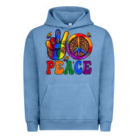 Pigment Pebble Blue peace Urban Hoodie - JahusDesignShop