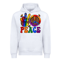 White peace Urban Hoodie - JahusDesignShop