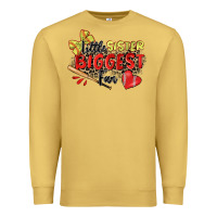 Antique Gold little sister biggest fan softball Premium Sweatshirt - Zillion Design Studio