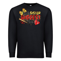 Black little sister biggest fan softball Premium Sweatshirt - Zillion Design Studio