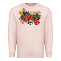 Pale Pink little sister biggest fan softball Premium Sweatshirt - Zillion Design Studio