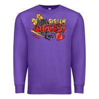 Purple little sister biggest fan softball Premium Sweatshirt - Zillion Design Studio