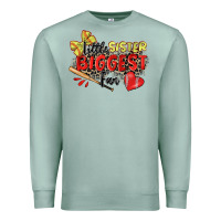 Seafoam little sister biggest fan softball Premium Sweatshirt - Zillion Design Studio