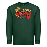 Sports Green little sister biggest fan softball Premium Sweatshirt - Zillion Design Studio