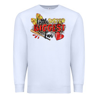 White little sister biggest fan softball Premium Sweatshirt - Zillion Design Studio