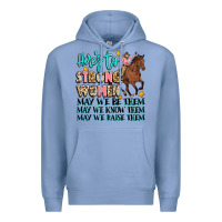 Colony Blue heres to strong women Premium Hoodie - Artiststas