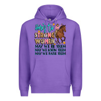 Purple heres to strong women Premium Hoodie - Artiststas