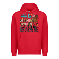 Red heres to strong women Premium Hoodie - Artiststas