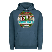 Pigment Midnight Navy Christmas feliz navidad Urban Hoodie - Artiststas