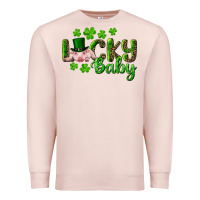 Pale Pink Lucky Baby With Pig Premium Sweatshirt - RanaPortraitStore