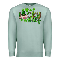 Seafoam Lucky Baby With Pig Premium Sweatshirt - RanaPortraitStore