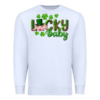 White Lucky Baby With Pig Premium Sweatshirt - RanaPortraitStore