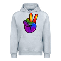 Heather Grey pride peace hand Urban Hoodie - JahusDesignShop