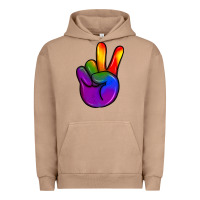 Pigment Burro pride peace hand Urban Hoodie - JahusDesignShop