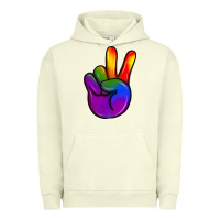 Pigment Pistachio pride peace hand Urban Hoodie - JahusDesignShop