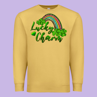 Premium Sweatshirt Lucky charm rainbow and shamrocks