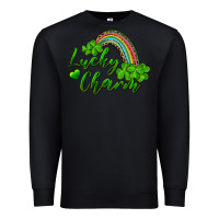 Black Lucky charm rainbow and shamrocks Premium Sweatshirt - RanaPortraitStore